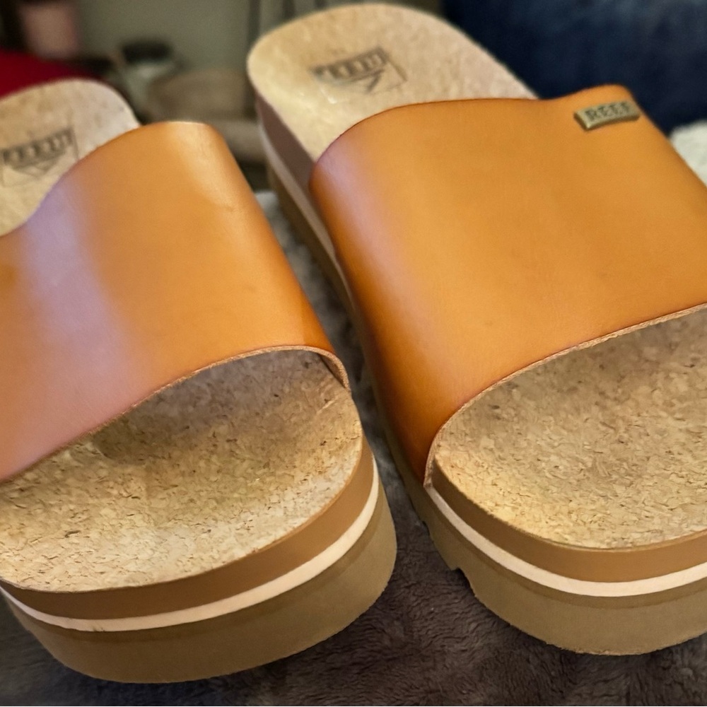 Reef Brown Women's Slide Sandals